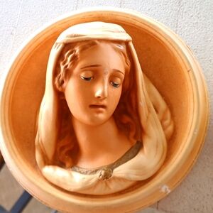 Jesus & Virgin Mary Vintage Wall Hanging